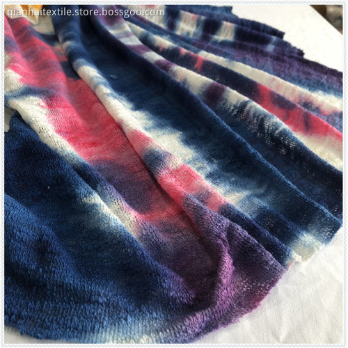 Polyester Spandex Tie Dyed Hacci